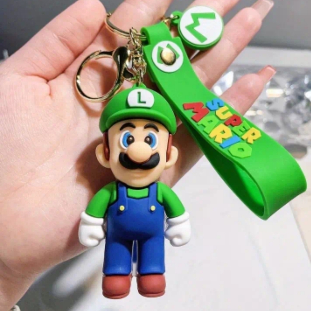 Luigi Keychain | Super Mario Nintendo Keyring | Cute Gamer Accessory or Gift